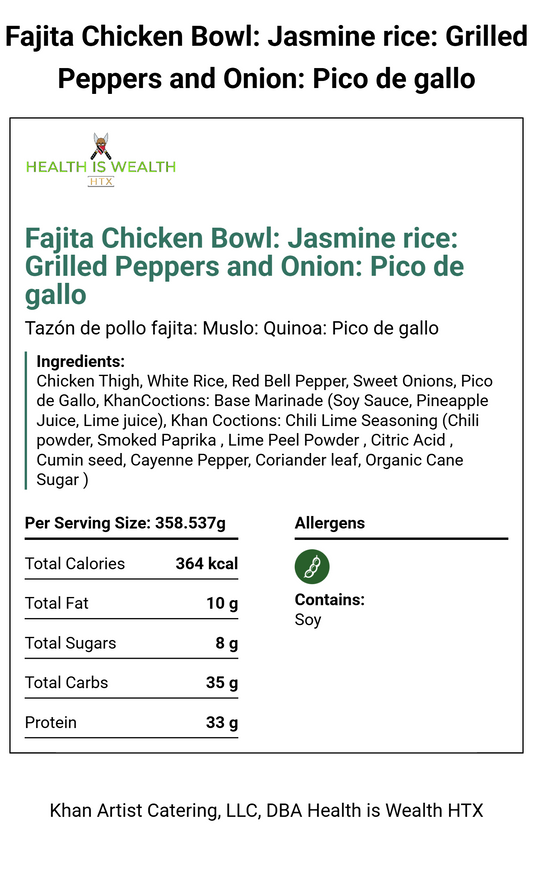 Fajita Chicken Bowl
