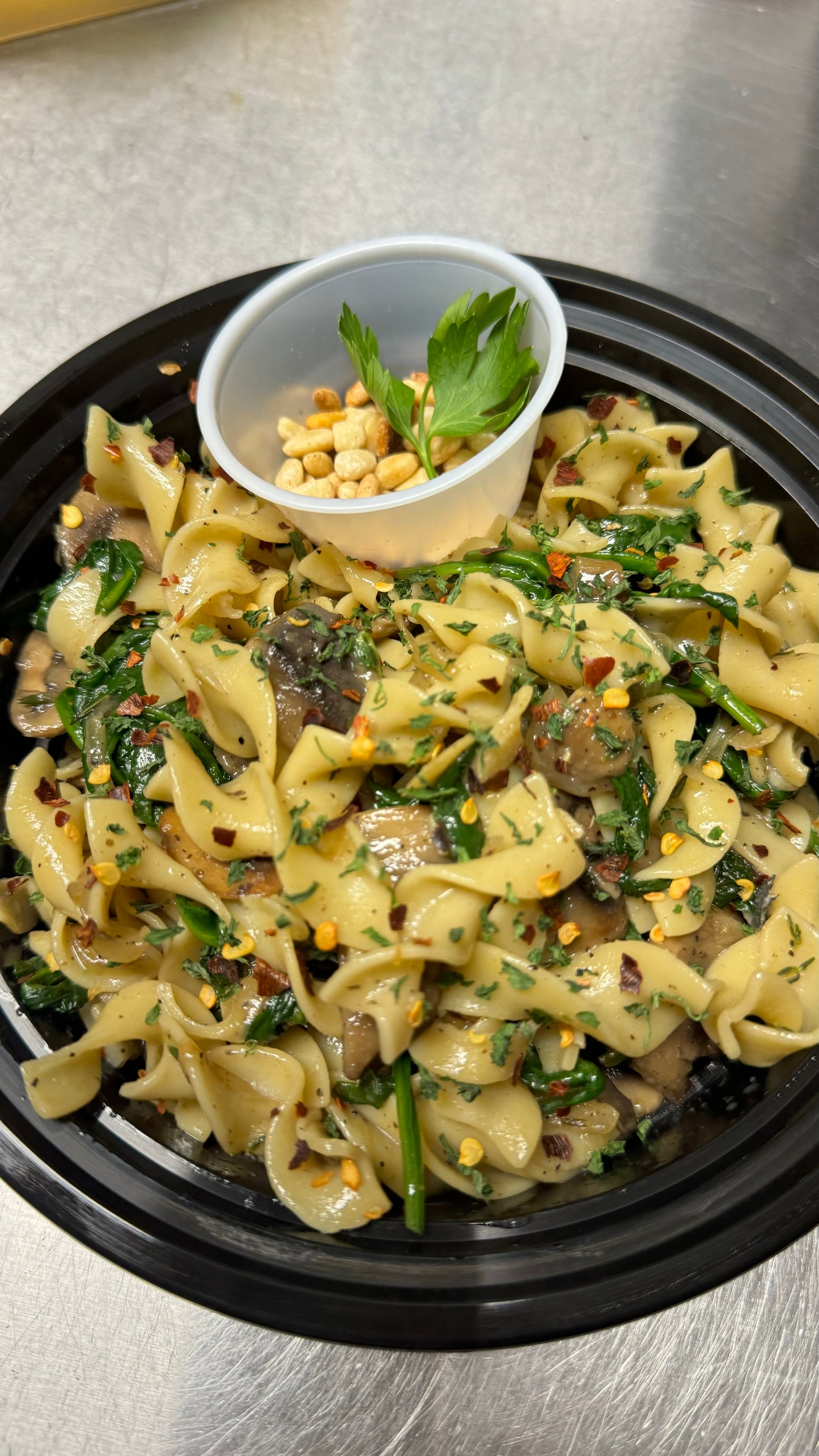 Spinach & Mushroom Pasta