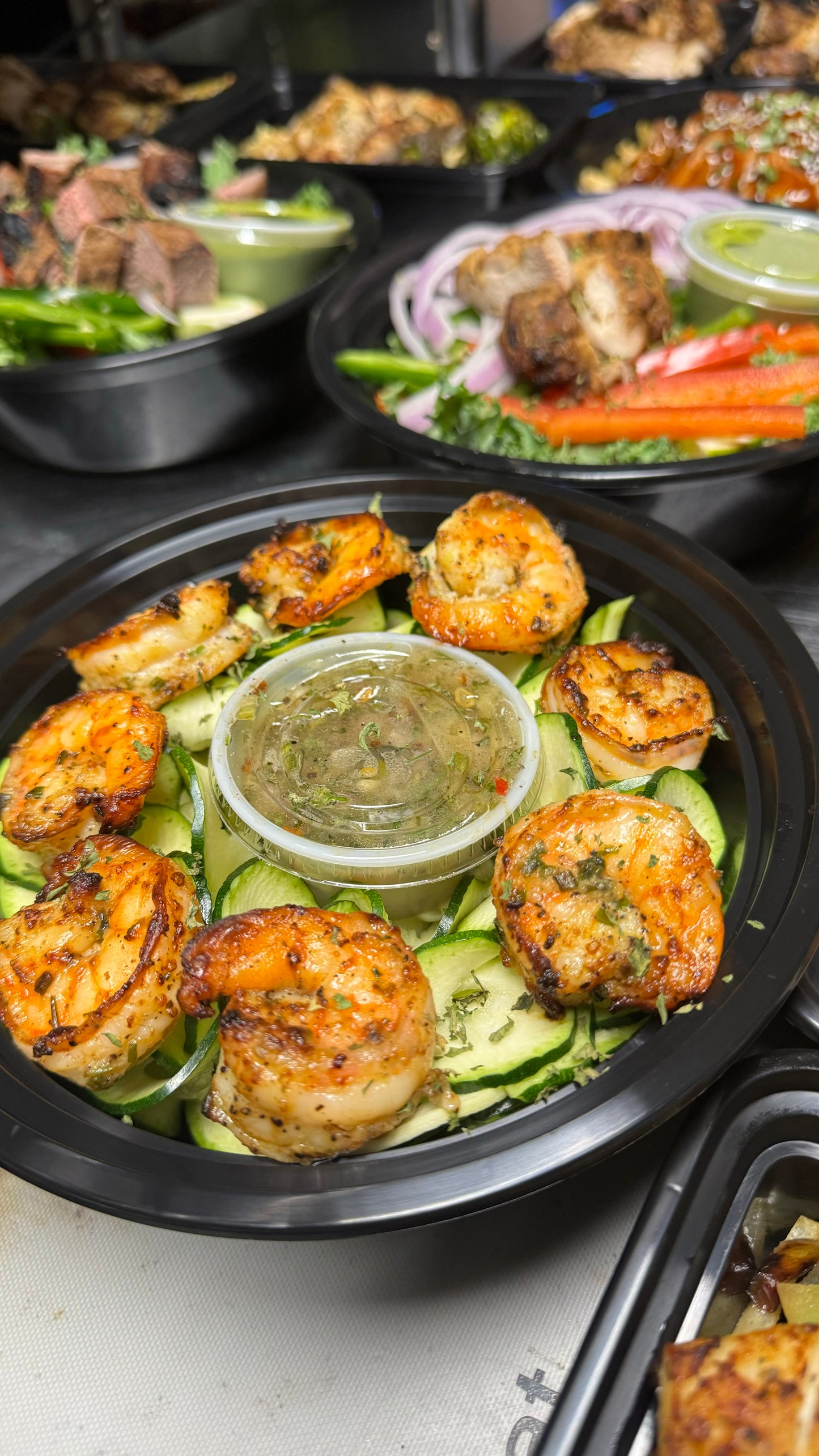 Garlic Lemon Pepper Shrimp w/ Zucchini Noodles