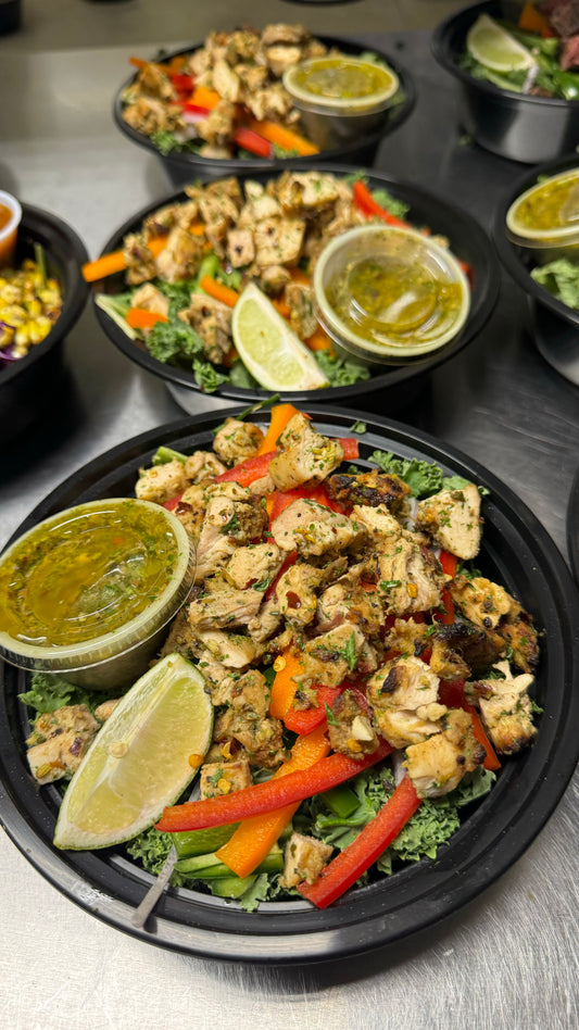 Brazilian Chopped Kale Salad w/ Chimichurri dressing